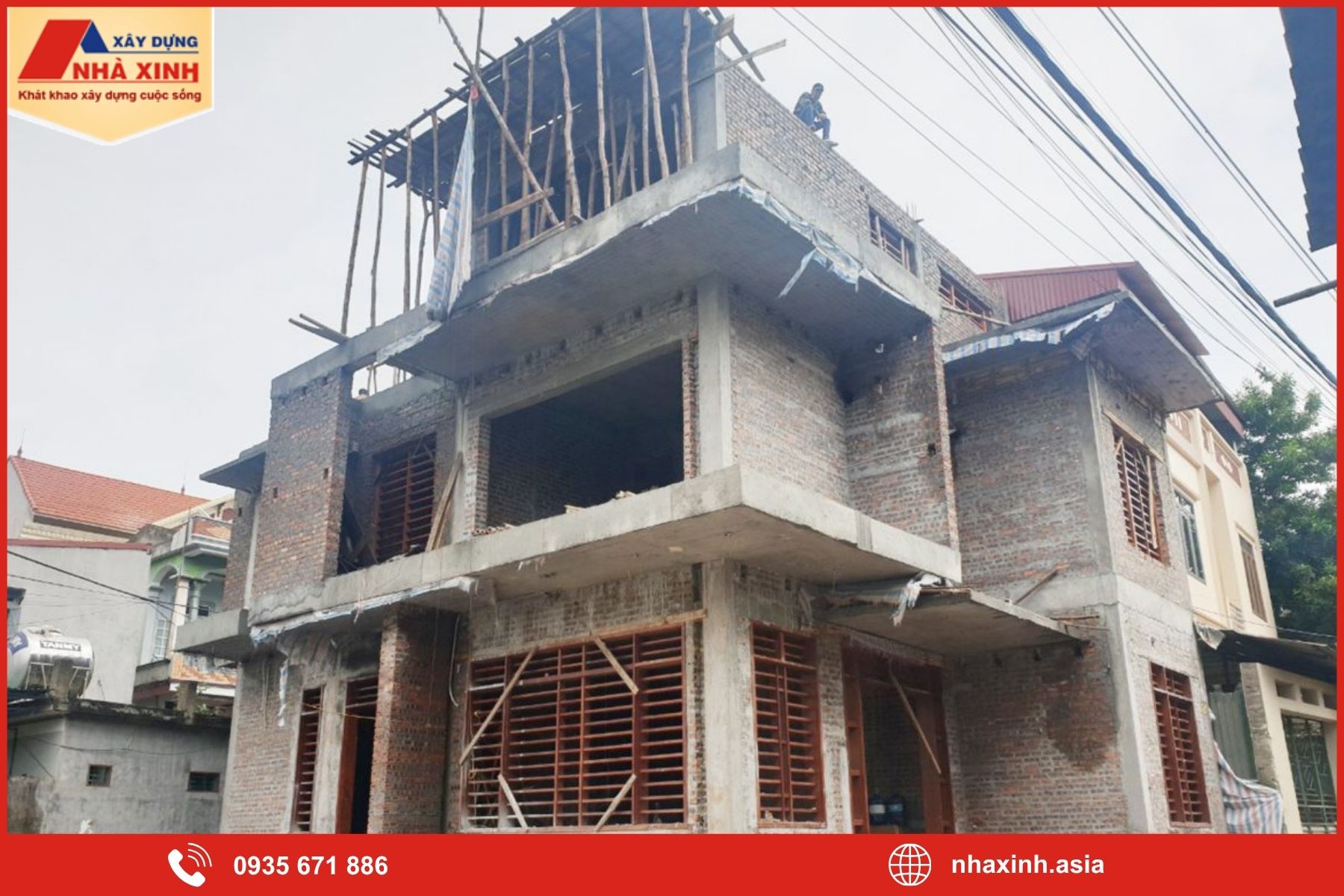 Các hạng mục xây nhà phần thô Huyện Cần Giờ của Nhà Xinh