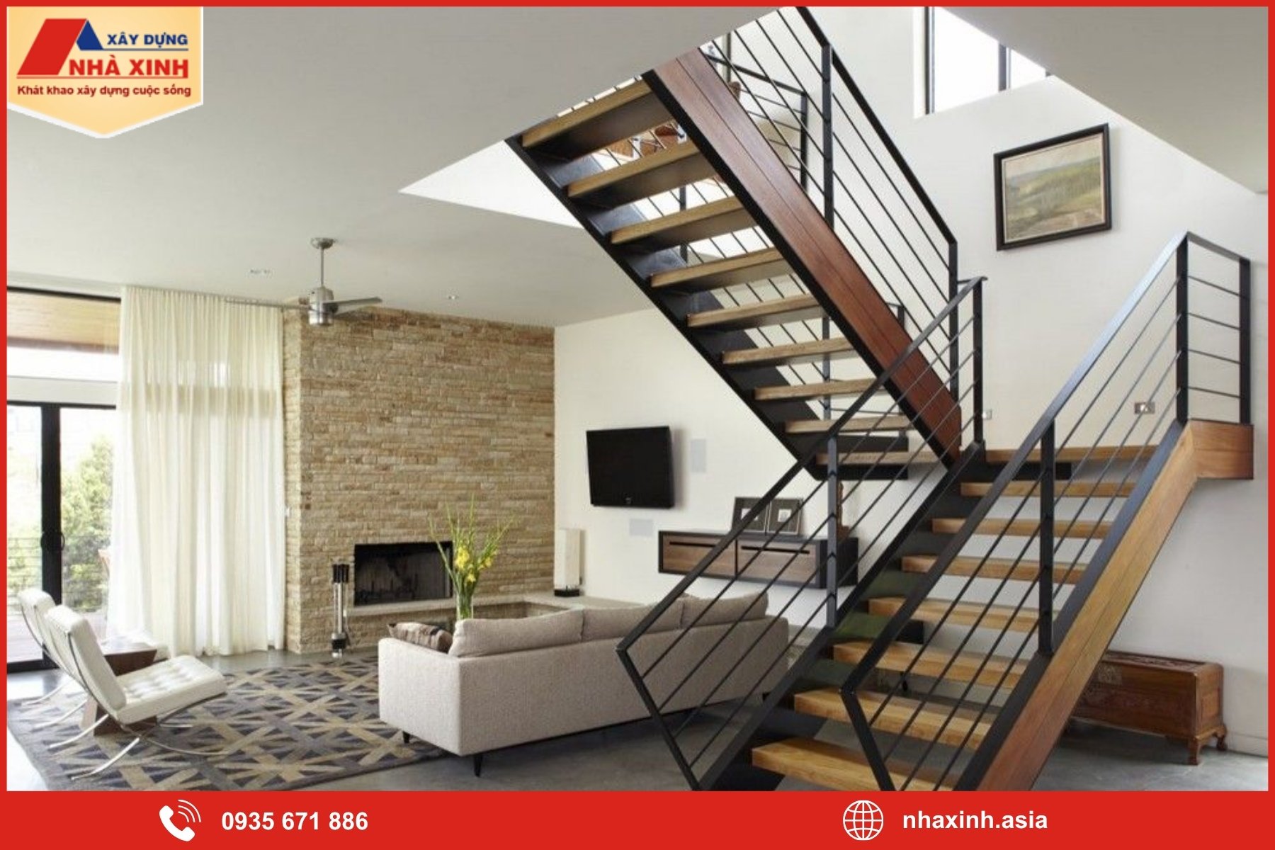 Cách hóa giải các lỗi phong thủy cầu thang trong nhà