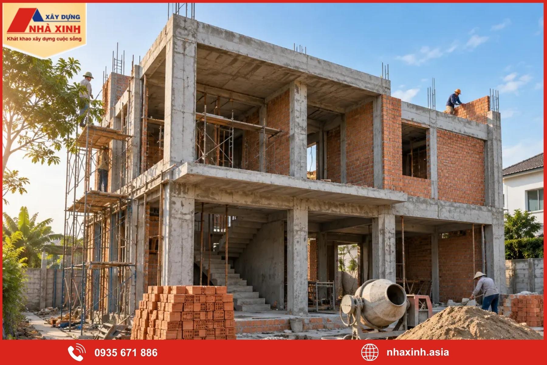 Chủ nhà cần lưu ý gì trong quá trình thi công phần thô?