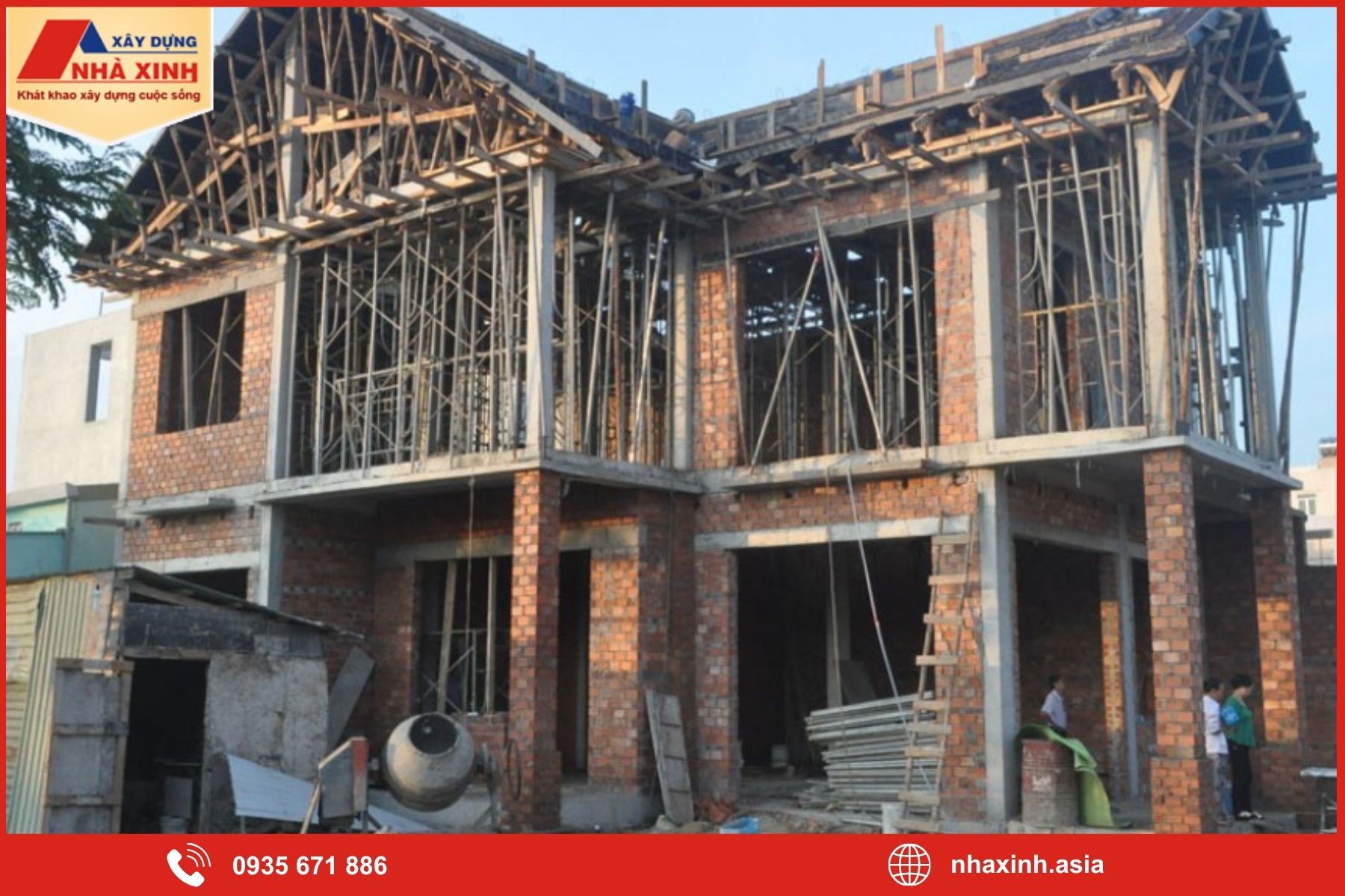 Kinh nghiệm tiết kiệm chi phí khi xây nhà phần thô 2 tầng
