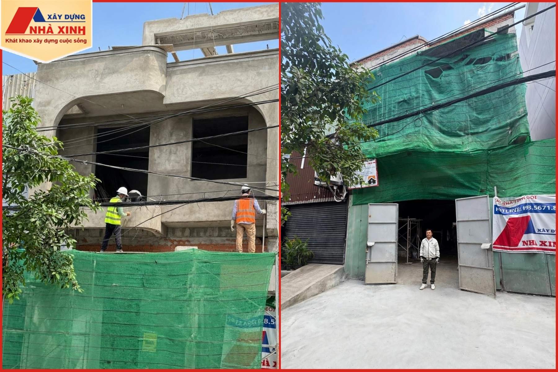 Thực hiện thi công xây dựng nhà anh Ngân